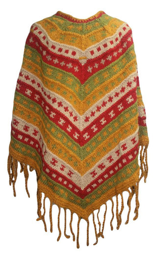 PN 200 Himalayan Thick Sheep Wool Hand Knitted Poncho (Agan Traders, PN 200 6)