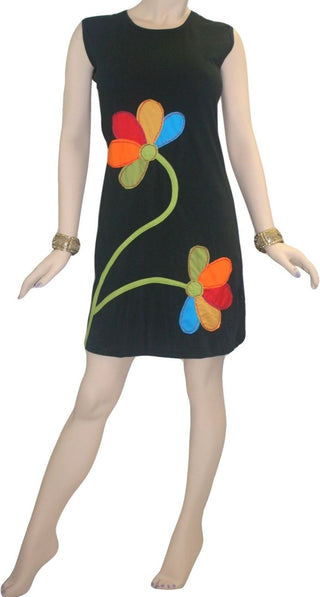 RD 11 Agan Traders Nepal Bohemian Knit Light Weight Cotton Mid Length Summer Dress - Agan Traders, RDR Multi 11