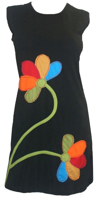 RD 11 Agan Traders Nepal Bohemian Knit Light Weight Cotton Mid Length Summer Dress - Agan Traders, RDR Multi 11