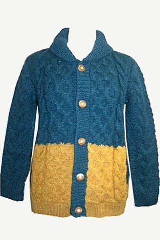 Sallaghari Lambswool Collared Button Cardigan