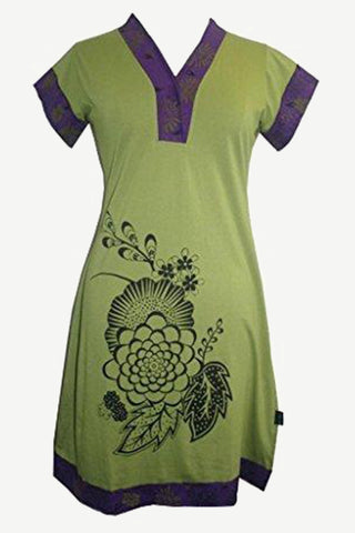 Knit Soft Cotton Printed Baby Doll Junior Missy Dress - Agan Traders