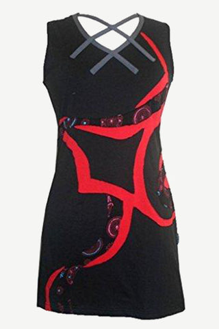 RDR 239 Agan Traders Bohemian Gypsy Knit Cotton Junior Misses Top Dress - Agan Traders