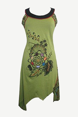 Knit Cotton Designer Style Assymetrical Sexy Junior Misses Dress - Agan Traders