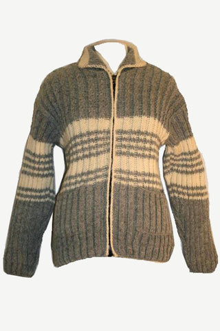 Jhalari Lambswool Fleece-Lined Sherpa Knit Sweater