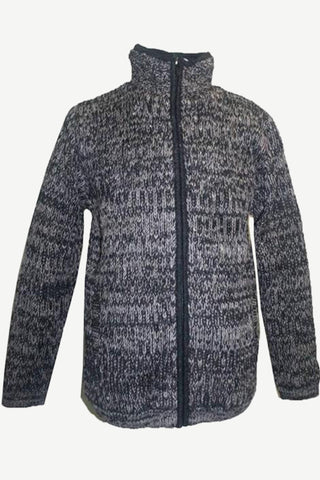 Gamgadhi Lambswool Hand-Knit Fleece-Lined Sherpa Jacket
