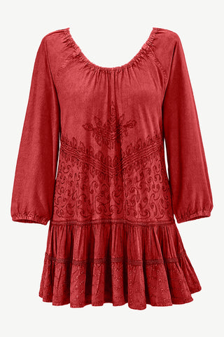 Barun Rayon Ruffle Tiered Tunic