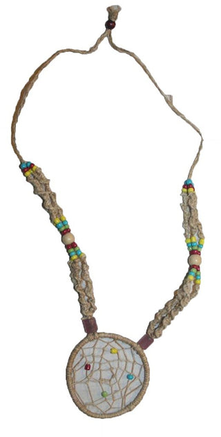 HE-07 Agan Traders Spider Web Beads Hemp Stranded Necklace Adjustable Length - Agan Traders
