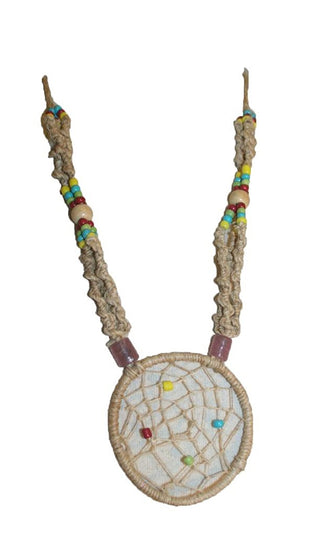 HE-07 Agan Traders Spider Web Beads Hemp Stranded Necklace Adjustable Length - Agan Traders