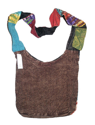 6224 BG Cotton Patchwork Cable Cotton Knitted Bohemian Gypsy Bag Nepal - Agan Traders