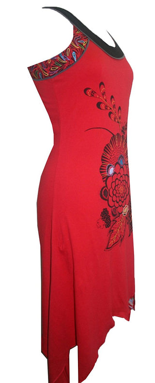 Knit Cotton Designer Style Assymetrical Sexy Junior Misses Dress - Agan Traders