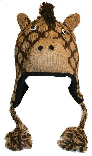2-Ply Wool Adult Animal Hat - Agan Traders, Giraffe