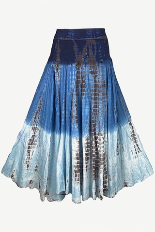 Annapurna Cotton Tie-Dye High-Waist Maxi Skirt