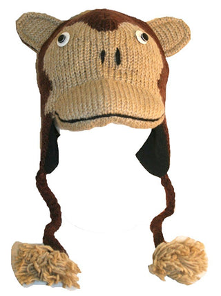 2-Ply Wool Adult Animal Hat - Agan Traders, J Monkey