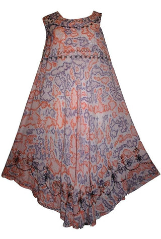 R 35 Agan Traders Rayon Light Weight Marble Printed Summer Calf Dress Size ~ One Size - Agan Traders