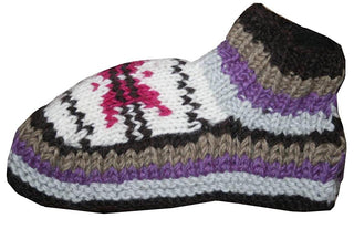 Knit Fleece Lined Winter Socks Booties - Agan Traders