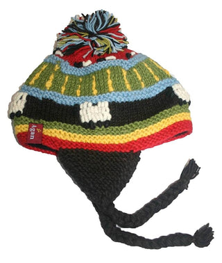 1409 H Cable Knit Crochet Beanie Earflap Hat - Agan Traders