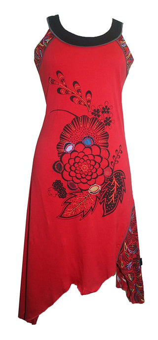 Knit Cotton Designer Style Assymetrical Sexy Junior Misses Dress - Agan Traders