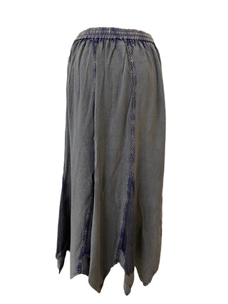 714 Skt Bohemian Gypsy Asymmetrical Hem Rayon Netted Skirt - Agan Traders, Lilac C