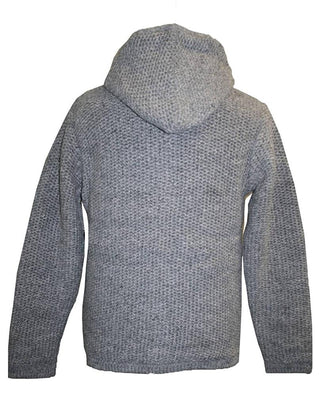 UFM 5 Lamb's Wool Warm Fleece Winter Sherpa Hoodie Sweater Coat Jacket - Agan Traders, Grey