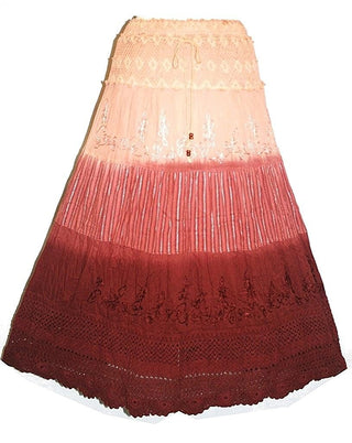 Cotton Netted Embroidery Gypsy Renaissance Vintage Skirt or Dress - Agan Traders