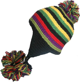 Highland Wool Knit Beanie Fleece Earflap Beanies - Agan Traders, 1412 H