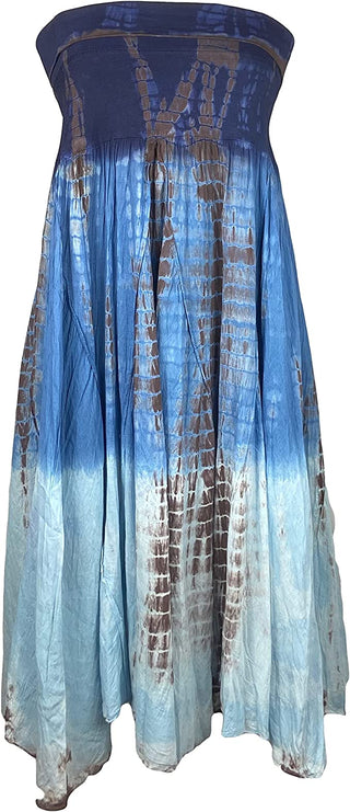 Annapurna Cotton Tie-Dye High-Waist Maxi Skirt
