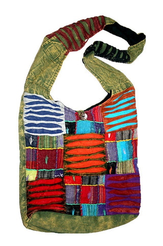Cotton Patchwork Shoulder Bohemian Bag Purse Satchel - Agan Traders