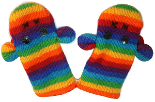 Agan Traders Wool Animal Knit Fleece Lined Flap trapper Hat Child Kids Size - Agan Traders, Mitten Small Monkey