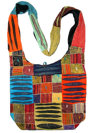 AT6186 Cotton Patch Work Razor Cut Shoulder Bohemian Gypsy Bag - Agan Traders