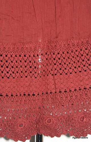 Cotton Netted Embroidery Gypsy Renaissance Vintage Skirt or Dress - Agan Traders