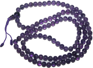 Agan Traders Original Tibetan Buddhist 108 Beads Prayer Meditation Mala - Agan Traders, Amethyst