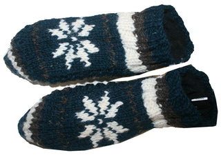 Knit Fleece Lined Winter Socks Booties - Agan Traders
