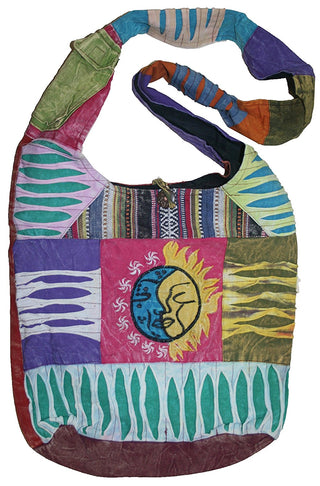 JSA-02 Agan Traders Cotton Bohemian Gypsy Elephant Shoulder Jogi Bag ~ Nepal - Agan Traders