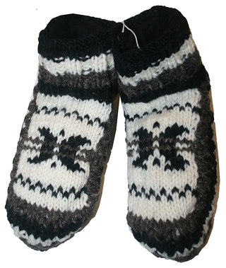 Knit Fleece Lined Winter Socks Booties - Agan Traders