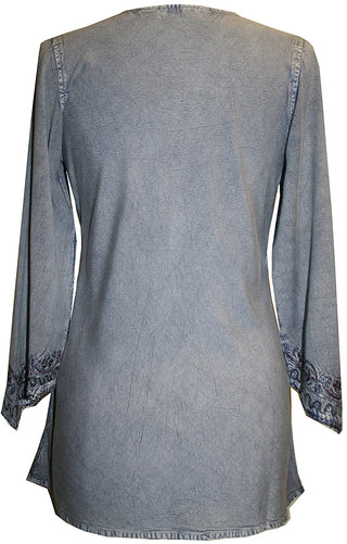 Embroidered Rayon Renaissance Blouse - Agan Traders, Lilac