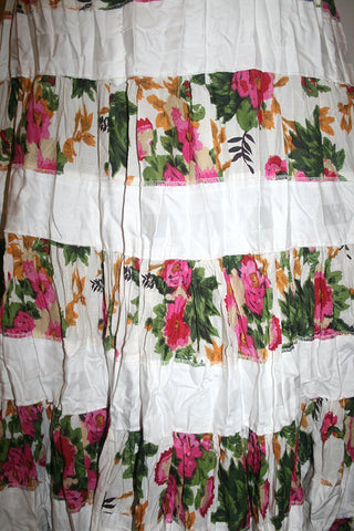 Tiered Long Funky Beach summer Gypsy Cotton skirt - Agan Traders