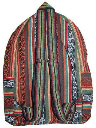 JSA 03 Agan Traders Jute Om Peace Boho Bohemian Backpack Rucksack Purse School Bag - Agan Traders
