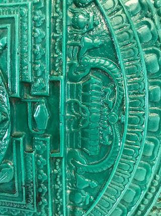 Mandala Decorative Plaque Wall Decor Art Sculpture From Himalaya - Agan Traders, Turquoise