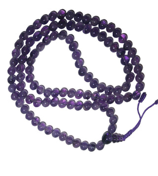 Agan Traders Original Tibetan Buddhist 108 Beads Prayer Meditation Mala - Agan Traders, Amethyst