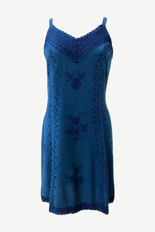 Lobuche Rayon Medieval Embroidered Dress
