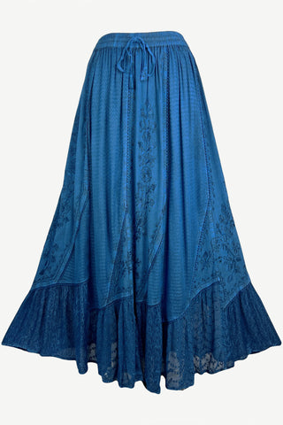 954 SKT Gypsy Medieval Renaissance Skirt - Agan Traders, Blue