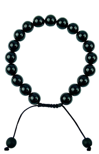 8mm Original Tibetan Buddhist Beads Prayer Meditation Bracelet - Agan Traders, Black Onyx 