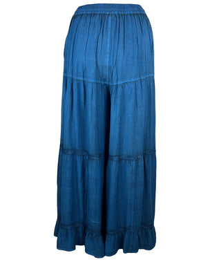 203 P Rayon Viscose Palazzo Belly Bottom Pant Trouser - Agan Traders, Navy