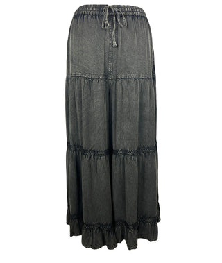 203 P Rayon Viscose Palazzo Belly Bottom Pant Trouser - Agan Traders, Charcoal