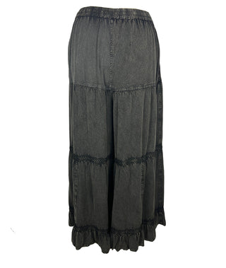 203 P Rayon Viscose Palazzo Belly Bottom Pant Trouser - Agan Traders, Charcoal