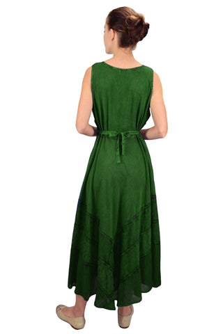 Romantic Evening Empire Victorian Sleeveless Dress - Agan Traders, E Green