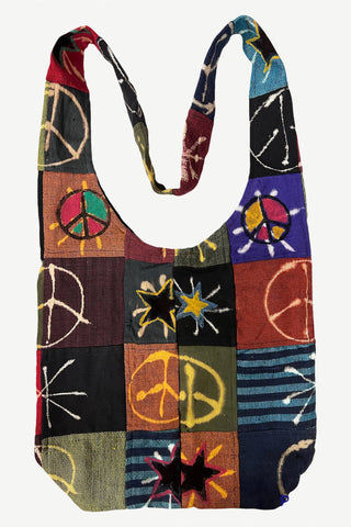 33 Bg Multi-colored Heavy Duty Cotton Cross Body Shoulder Messenger Bag Purse - Agan Traders, Multi-Colored