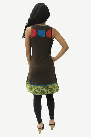 Bharatpur Junior Printed Patch Knit Cotton Dress