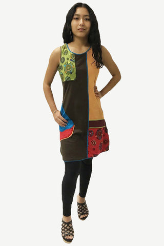 Bharatpur Junior Printed Patch Knit Cotton Dress