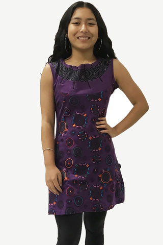 Samagaun Knit Cotton Junior Zipper Babydoll Dress